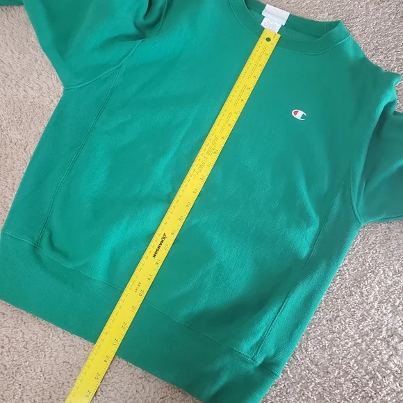 Champion Reverse Weave Green Men's Sweater Size Small Crewneck - Picture 8 of 11